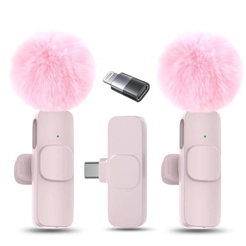 Professional Wireless Mini Microphone, USB Rechargeable Wireless Microphone, Plug-Play Lapel Mic for Video Recording, Teaching, Interviews, Podcast Equipment, Gifts for Mums Mini Microfono Minimic C Interface Mini Microphone Phone Accessories