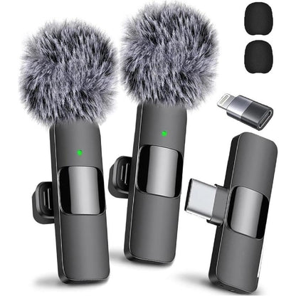 Professional Wireless Mini Microphone, USB Rechargeable Wireless Microphone, Plug-Play Lapel Mic for Video Recording, Teaching, Interviews, Podcast Equipment, Gifts for Mums Mini Microfono Minimic C Interface Mini Microphone Phone Accessories